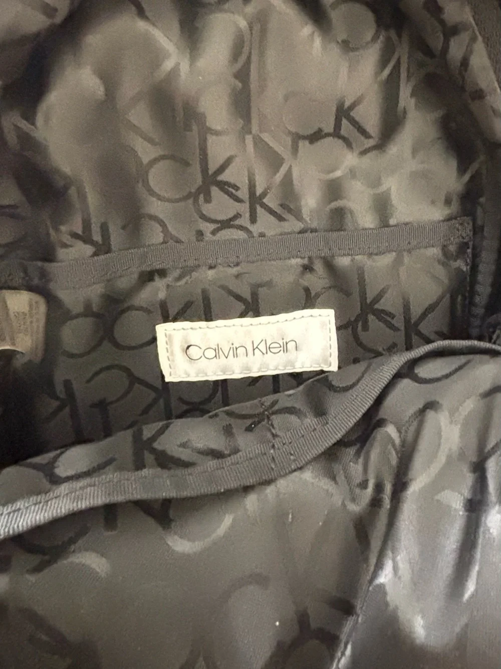 Calvin Klein Black Mini Backpack with Logo
